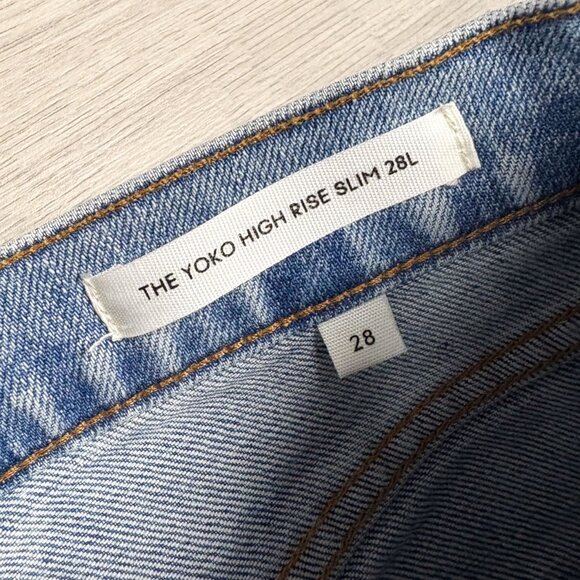 Aritzia Denim Forum The Yoko High-Rise Slim Jeans Light Blue Size 28 - Picture 9 of 10